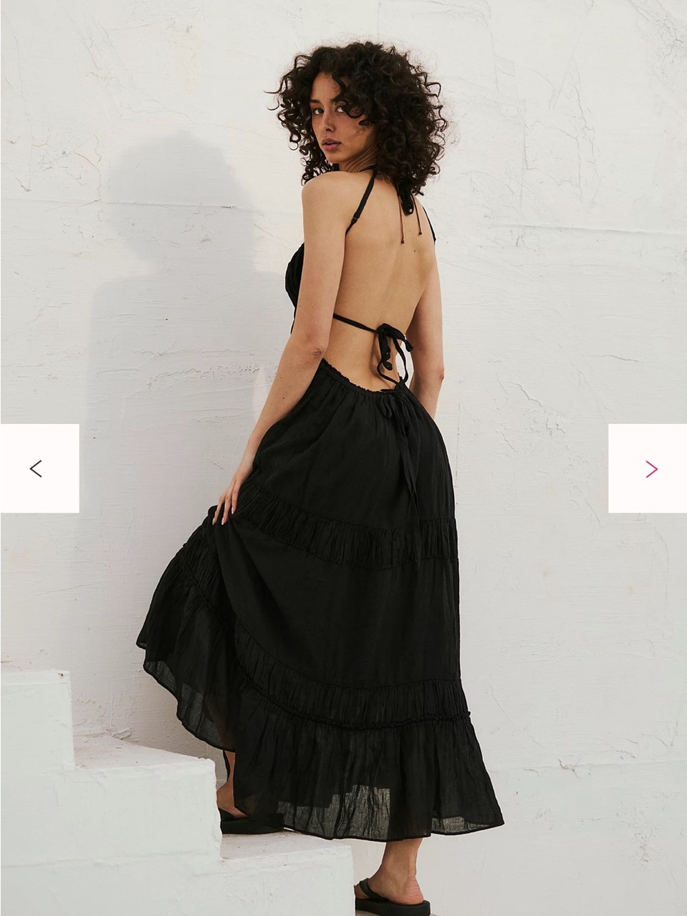 Free People Taking Sides Maxi Dress Black - Picture 3 of 6